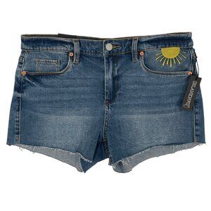 BLANKNYC Women’s The Astor Cut Off Embroidered Denim Jean Shorts Size 29 NEW